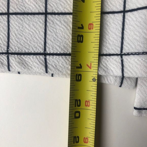 Moa Moa Checkered Slit Back Tie Top Checkered Size XL - Picture 11 of 12